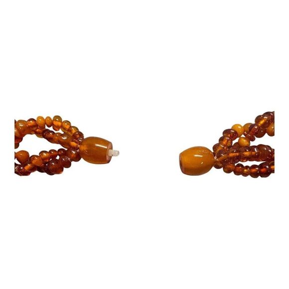 Vintage Baltic Amber Bead Necklace Multi-Strand Twist 30" Screw Clasp 121 grams - Picture 4 of 7